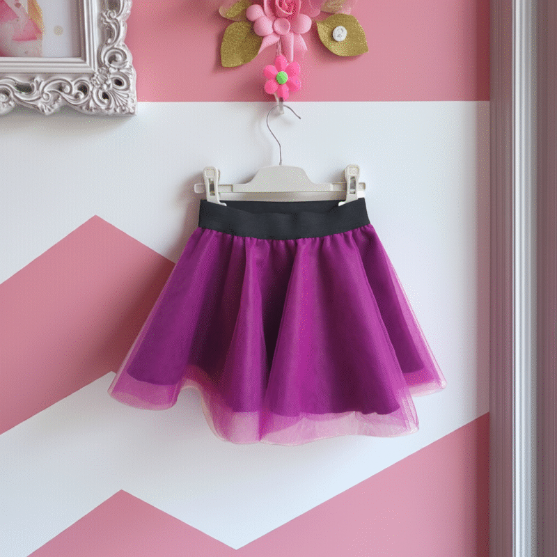 Fusta tulle copii mov