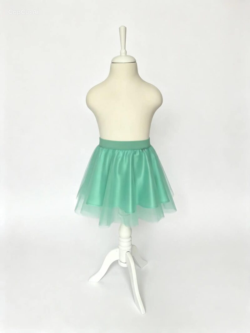 Fusta tulle copii turcoaz