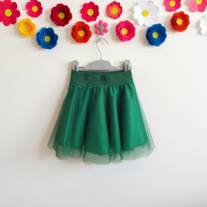 Fusta tulle copii verde