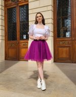 Fusta tulle femei mov