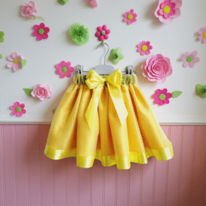 Fusta tutu din tulle galbena