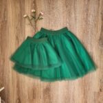 Set fuste tulle mama fiica verde