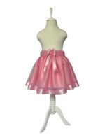 Fusta tutu din tulle roz cu fundita