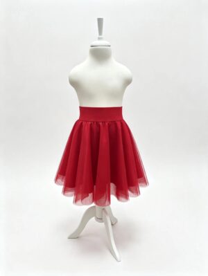 Fusta tulle copii rosie