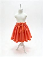 Fusta tutu din tulle portocalie cristal cu fundita